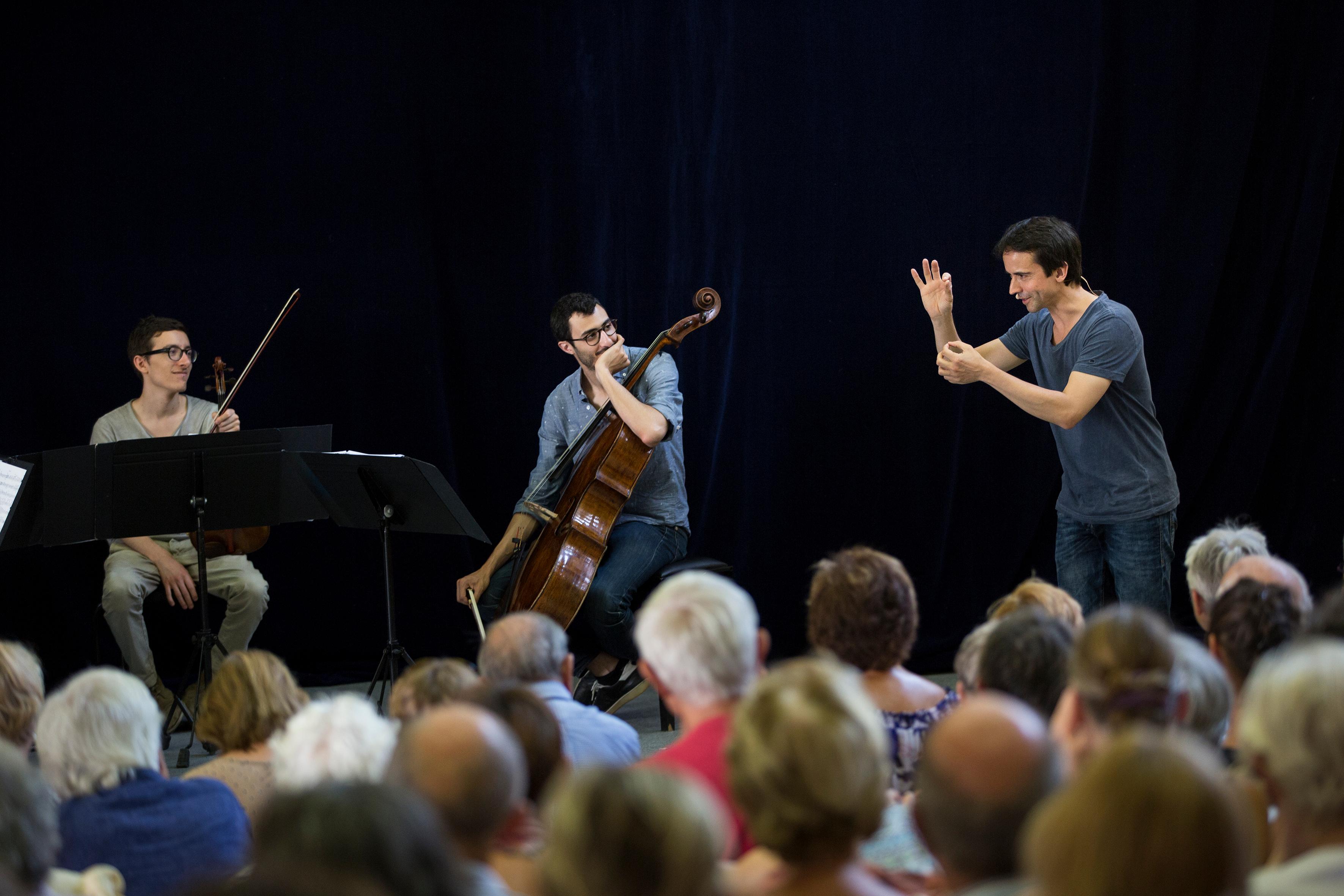 Master class publique de Jean-Guihen Queyras avec le Quatuor Arod (Lauréat HSBC 2016) en 2016