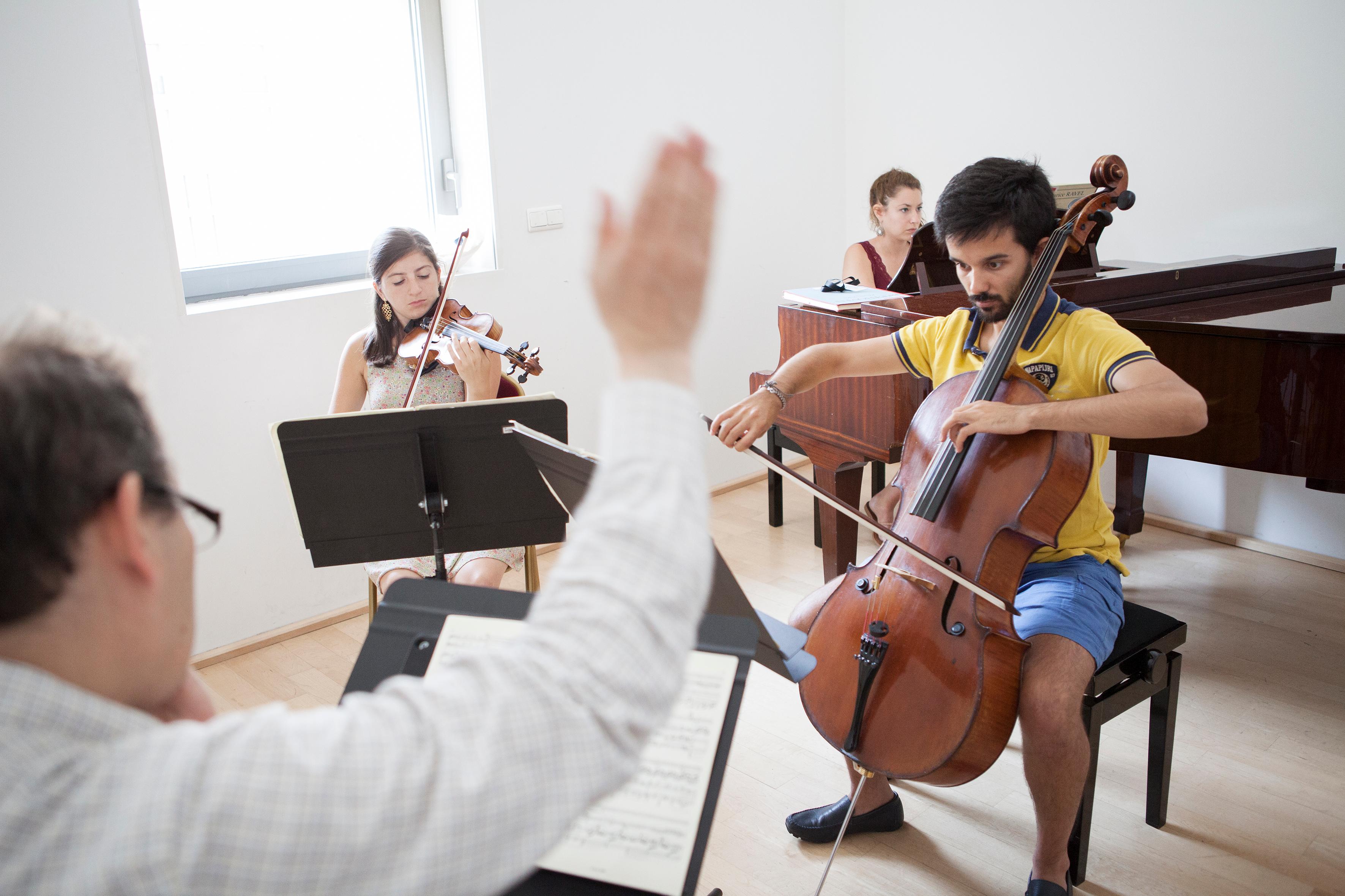 Master class de David Alberman avec le Trio Aeterno en 2015