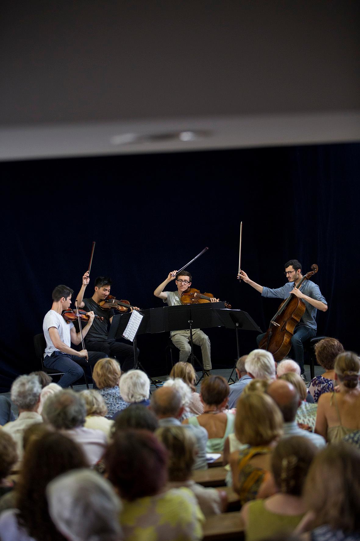 Quatuor Arod, master classJean-Guihen Queyras, Résidence musique de chambre, Académie 2016