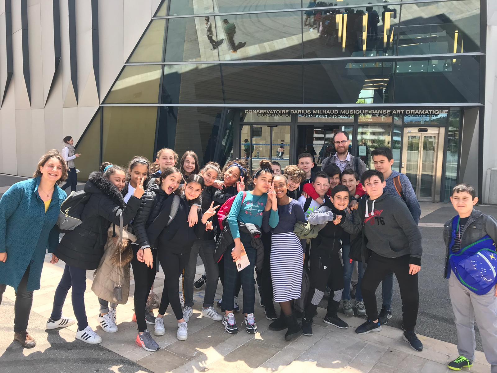 Élèves du collège Germaine Tillion de Marseille