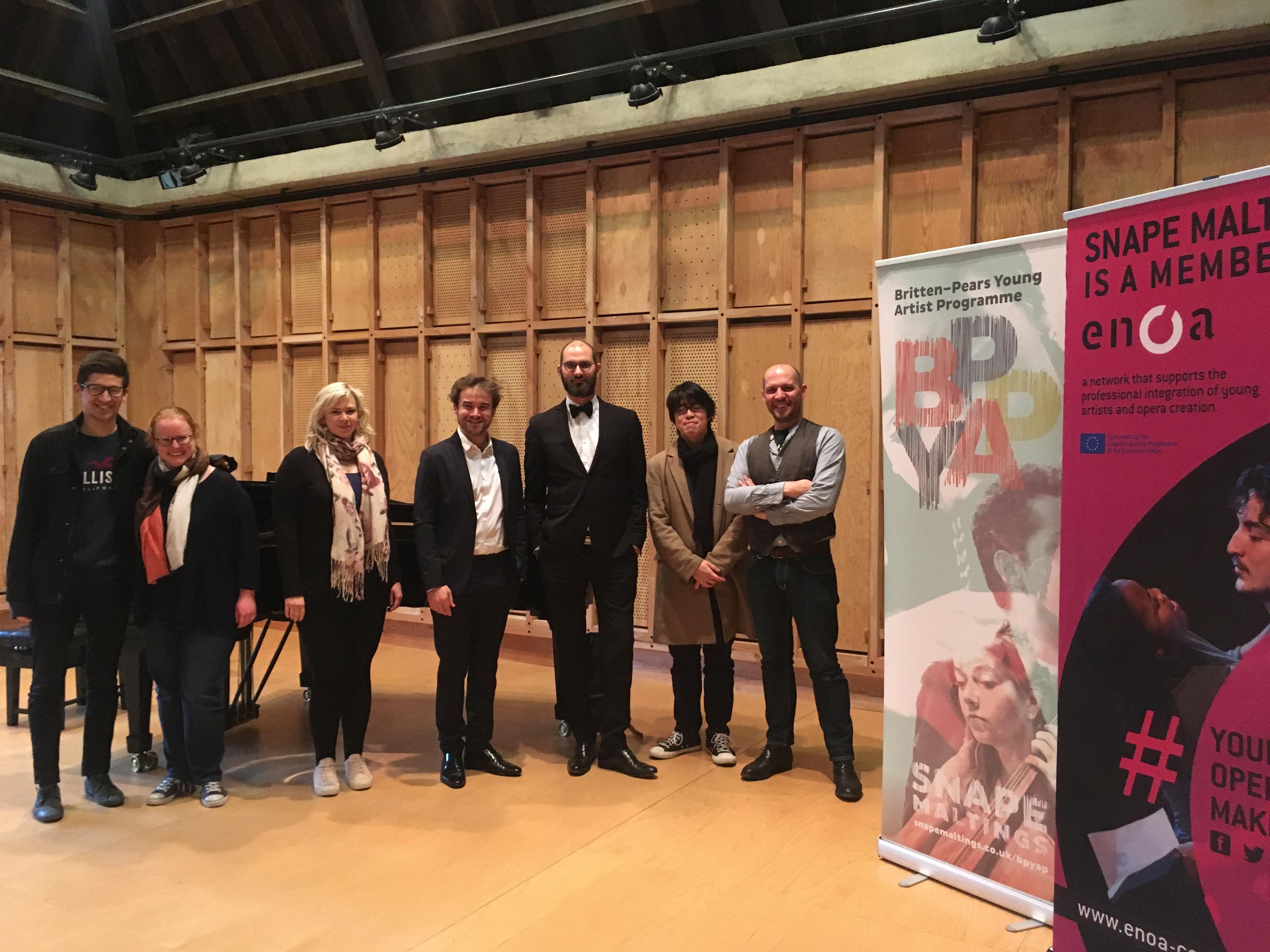 Fabien Hyon & Nicolas Royez, Virginie Léonard & Shota Ezaki, Harriet Burns & Michael Pandya et Stéphane Degout, Snape Maltings (Aldeburgh), avril 2019 - Festival d'Aix & enoa